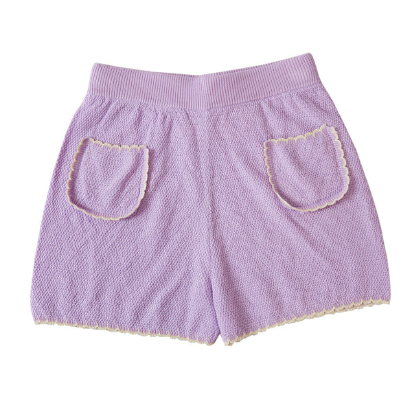 Scalloped Shorts Purple