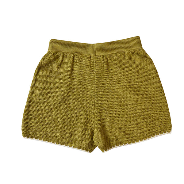 Scalloped Shorts Olive