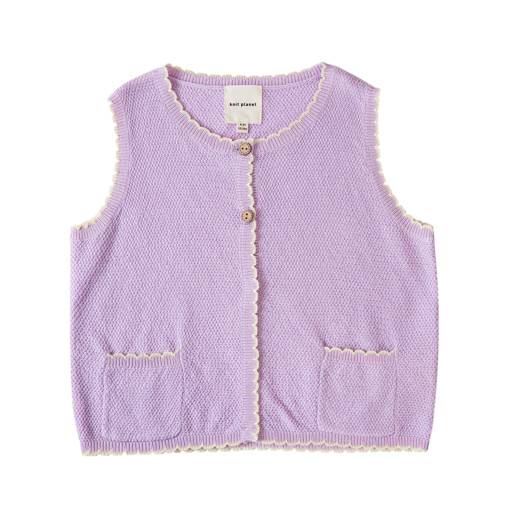 Scalloped Vest Purple