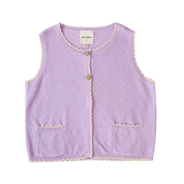 Scalloped Vest Purple