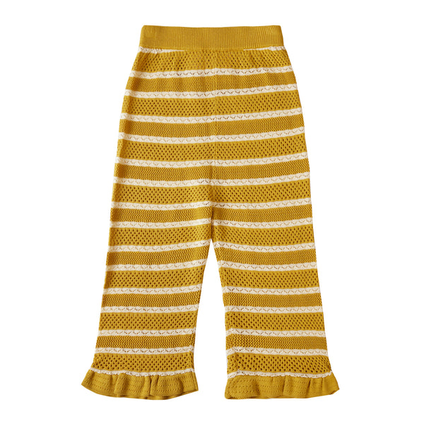 Textured Trousers Mustard