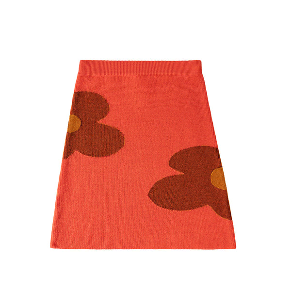 Floral Skirt Red