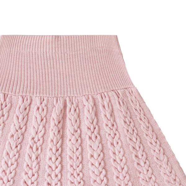 Cable Skirt Pink