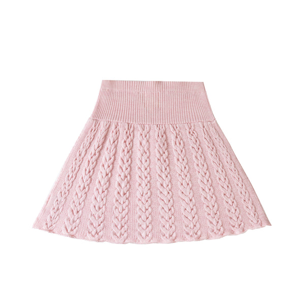 Cable Skirt Pink