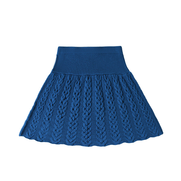 Cable Skirt Blue