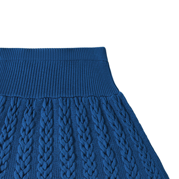 Cable Skirt Blue