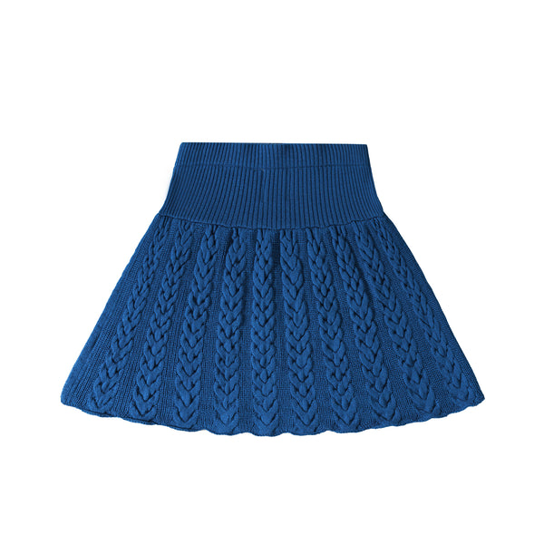 Cable Skirt Blue