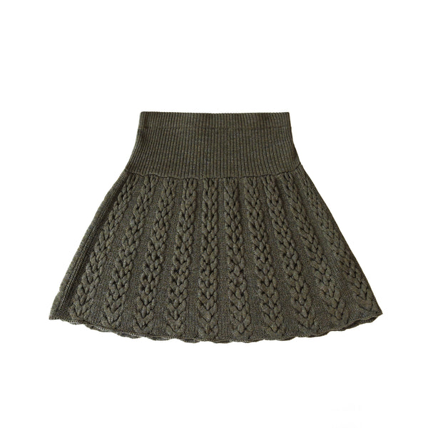 Cable Skirt Wood Green