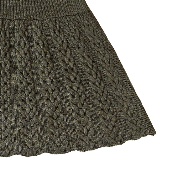 Cable Skirt Wood Green