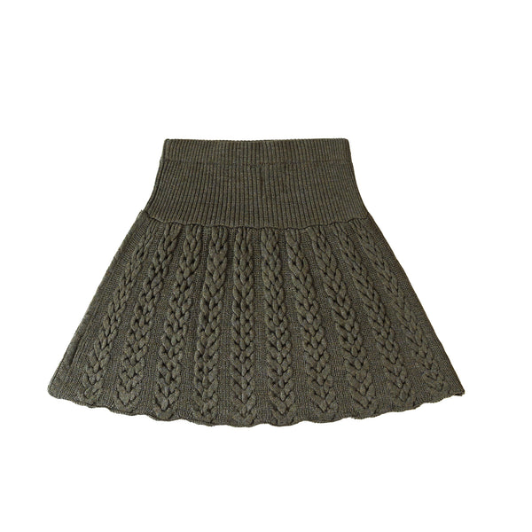 Cable Skirt Wood Green