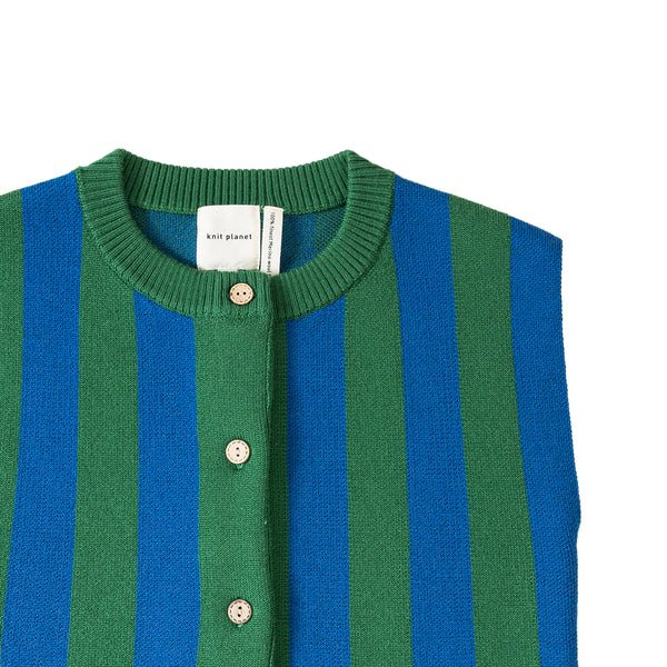 Stripe Vest Blue/Green