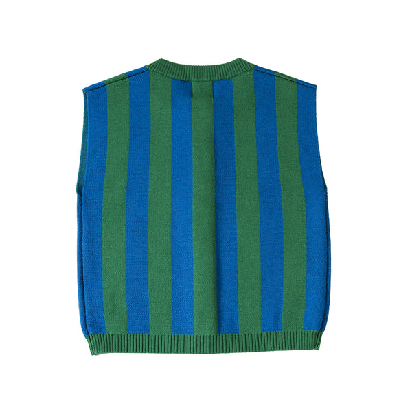 Stripe Vest Blue/Green