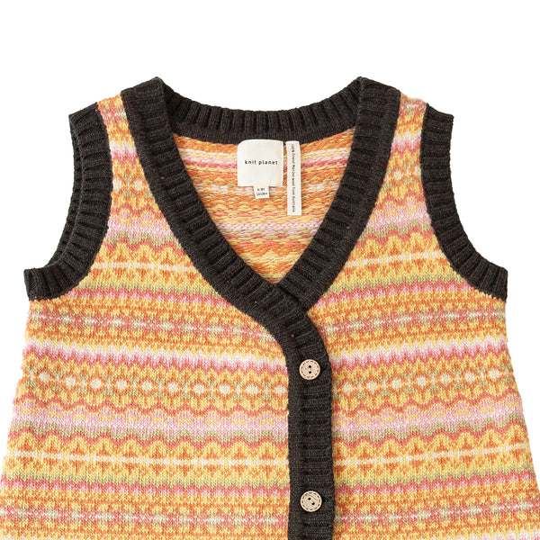 Fairisle Dress Wood Green/Fairisle