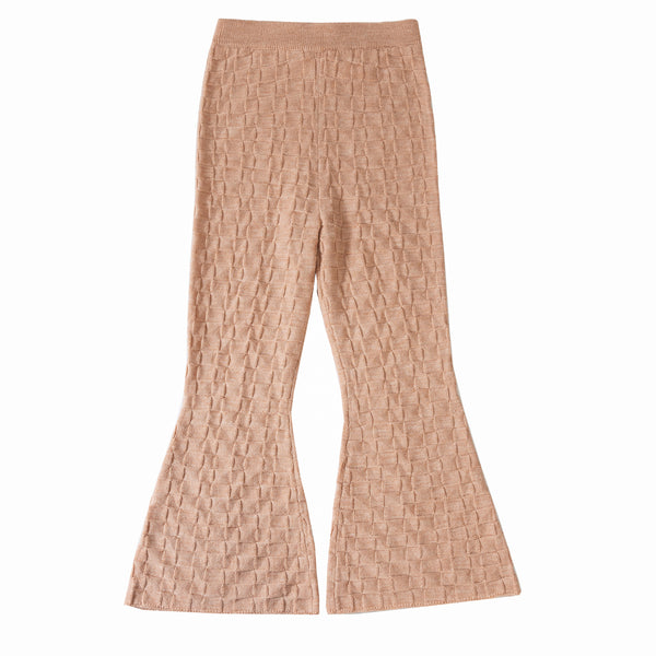 Checkered Trousers Pastel Orange