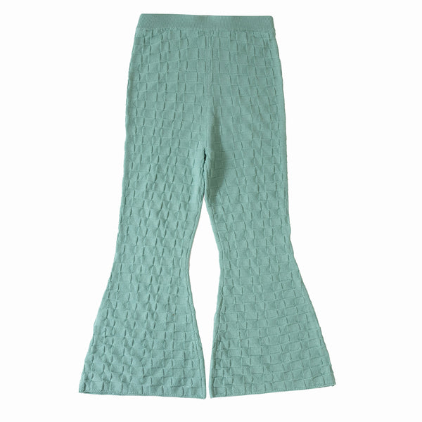 Checkered Trousers Pastel Green