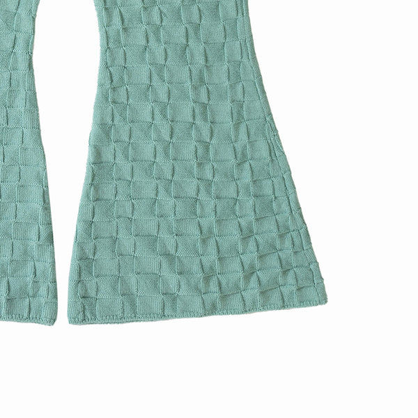 Checkered Trousers Pastel Green