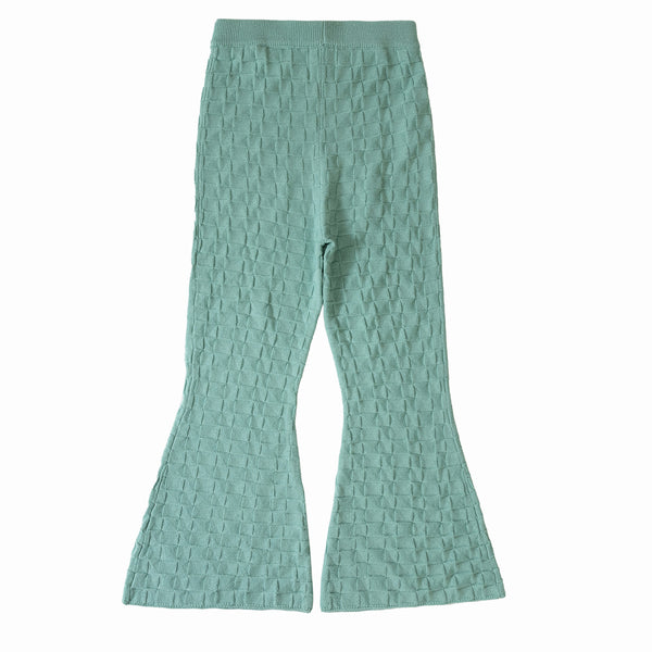 Checkered Trousers Pastel Green