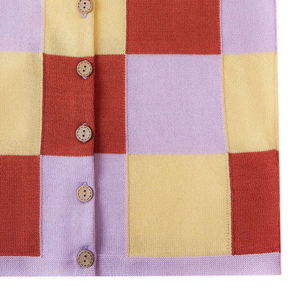 Patchwork Knit Purple