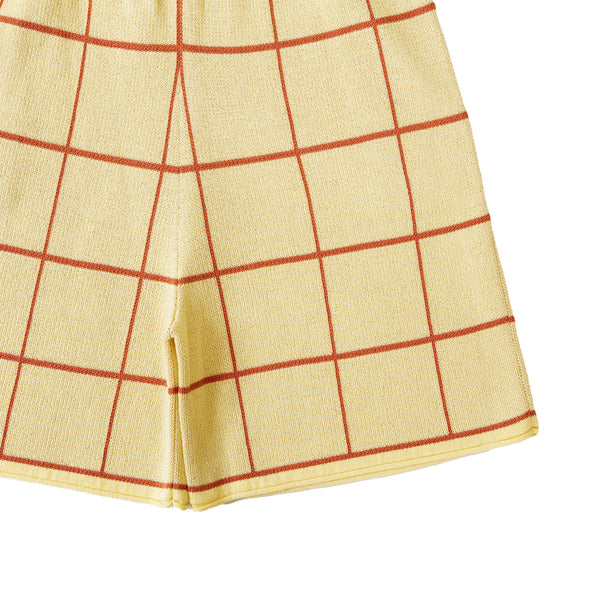 Squared Shorts Cream Yellow
