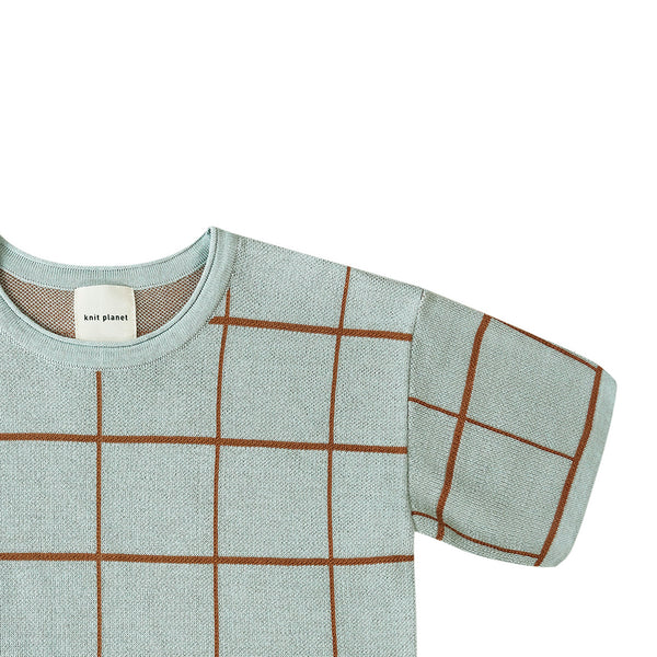 Squared Knit Beau Blue