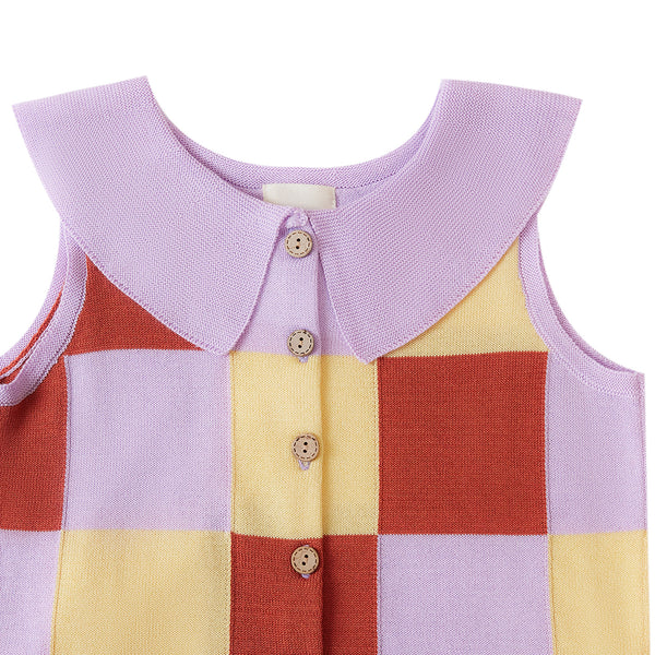 Patchwork Knit Purple