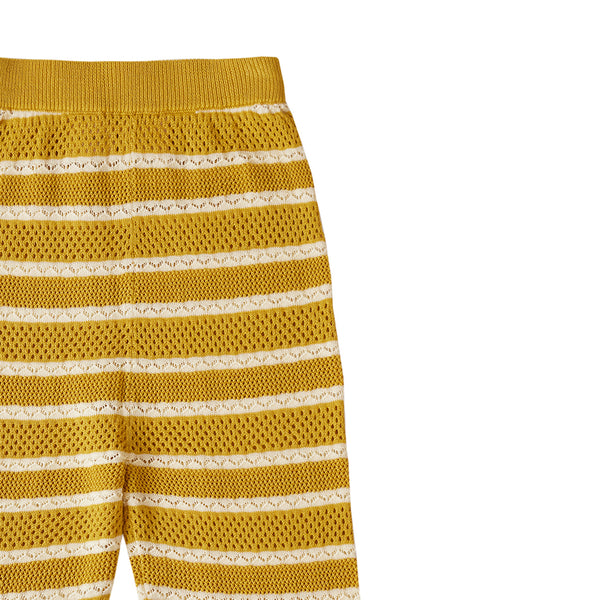 Textured Trousers Mustard