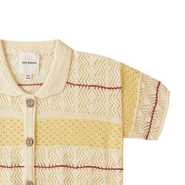 Pointelle Shirt Cream Yellow
