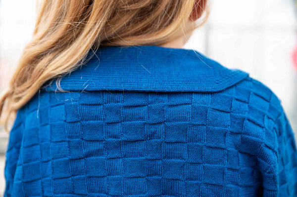 Collar Cardigan Blue