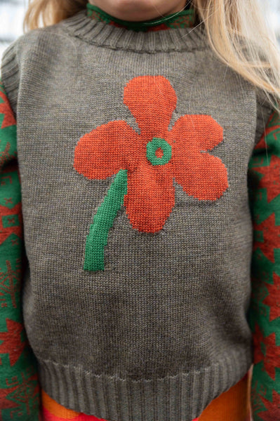 Floret Vest Wood Green