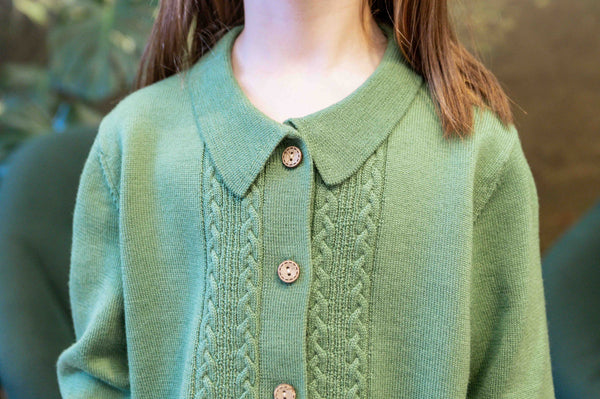 Cable Blouse Green