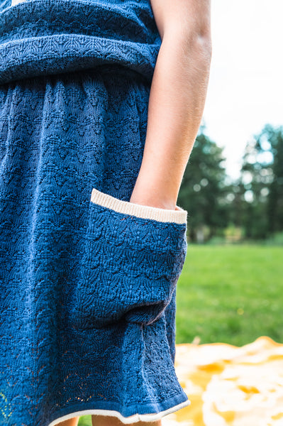 Floral Skirt Navy