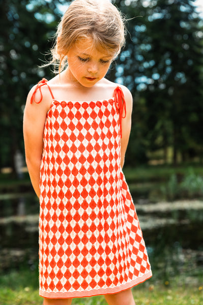 Argyle Dress Red/Cream