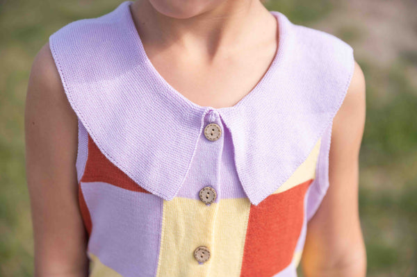 Patchwork Knit Purple