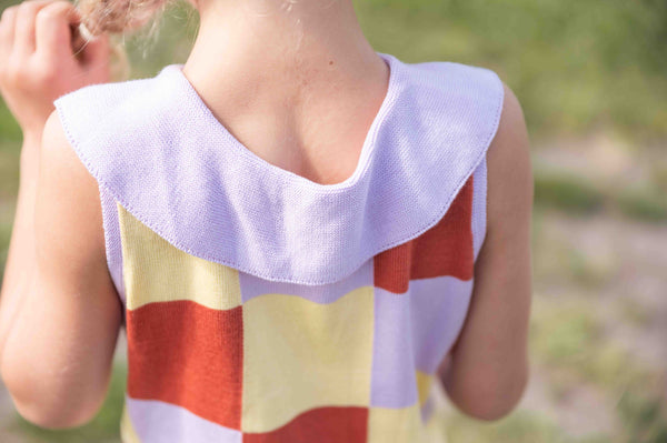 Patchwork Knit Purple