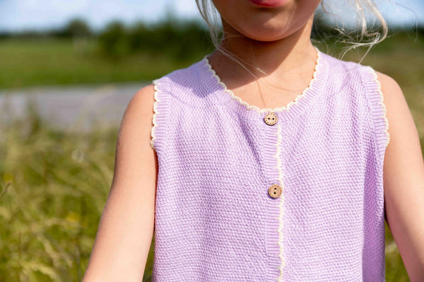 Scalloped Vest Purple