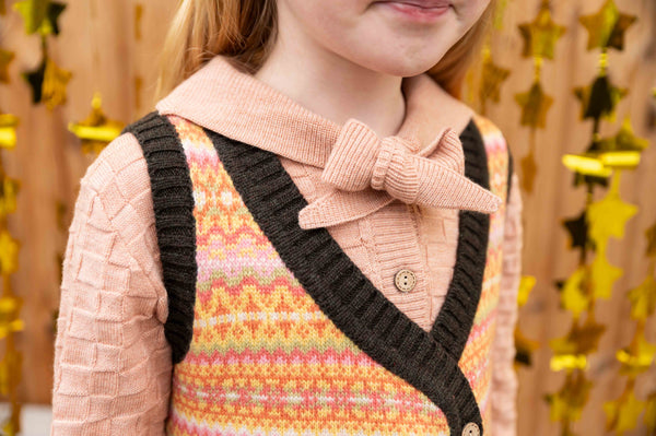 Collar Cardigan Pastel Orange