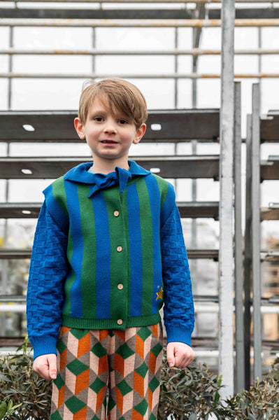 Stripe Vest Blue/Green