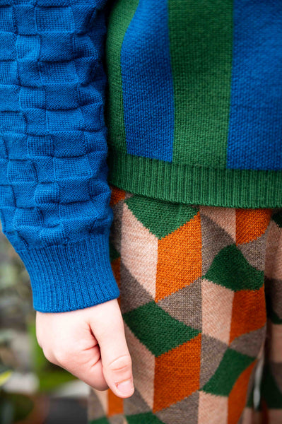 Cuboid Trousers Camel/Green