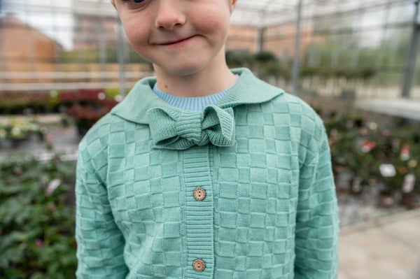 Collar Cardigan Pastel Green