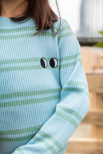 Comfy Knit Sky/Pastel Green