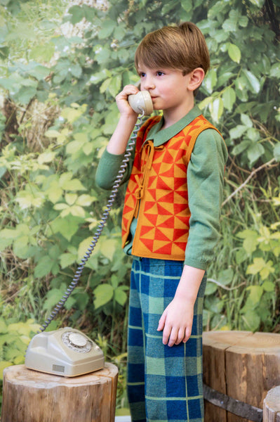 Pinwheel Vest Brown