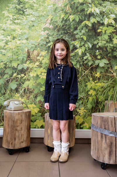 Ruffle Blouse Navy