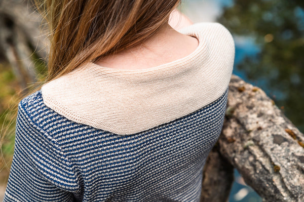 Chic Collared Top Navy