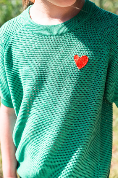 Little Heart T Green