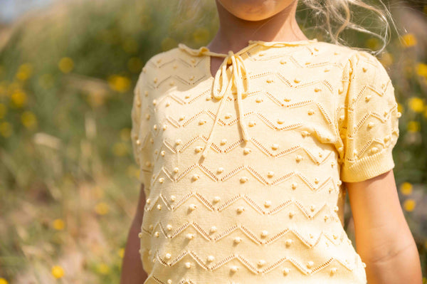 Seed Knit Cream Yellow