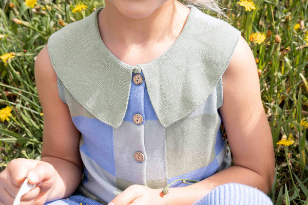 Patchwork Knit Cornflower