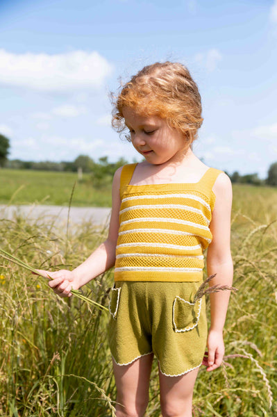 Scalloped Shorts Olive