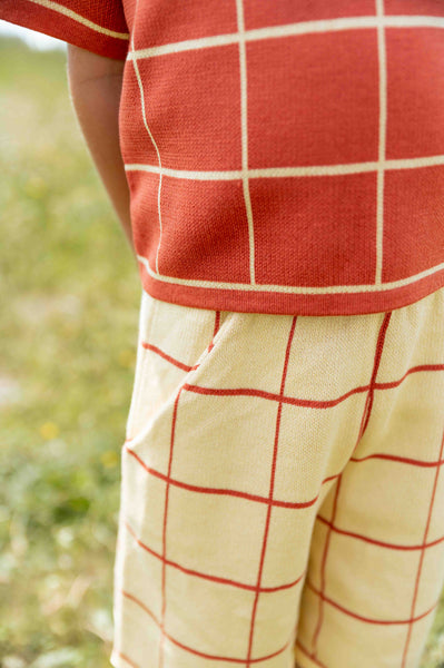 Squared Shorts Cream Yellow