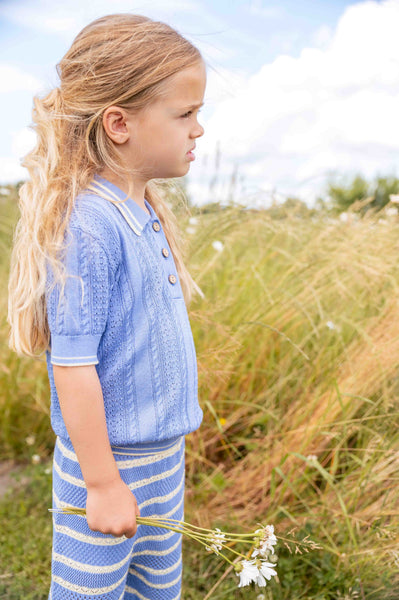 Textured Trousers Cornflower