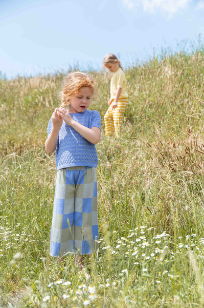 Patchwork Trousers Cornflower